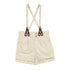 Bamboo Oatmeal Solid Linen Overalls